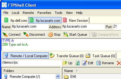 FTPShell Client screen shot
